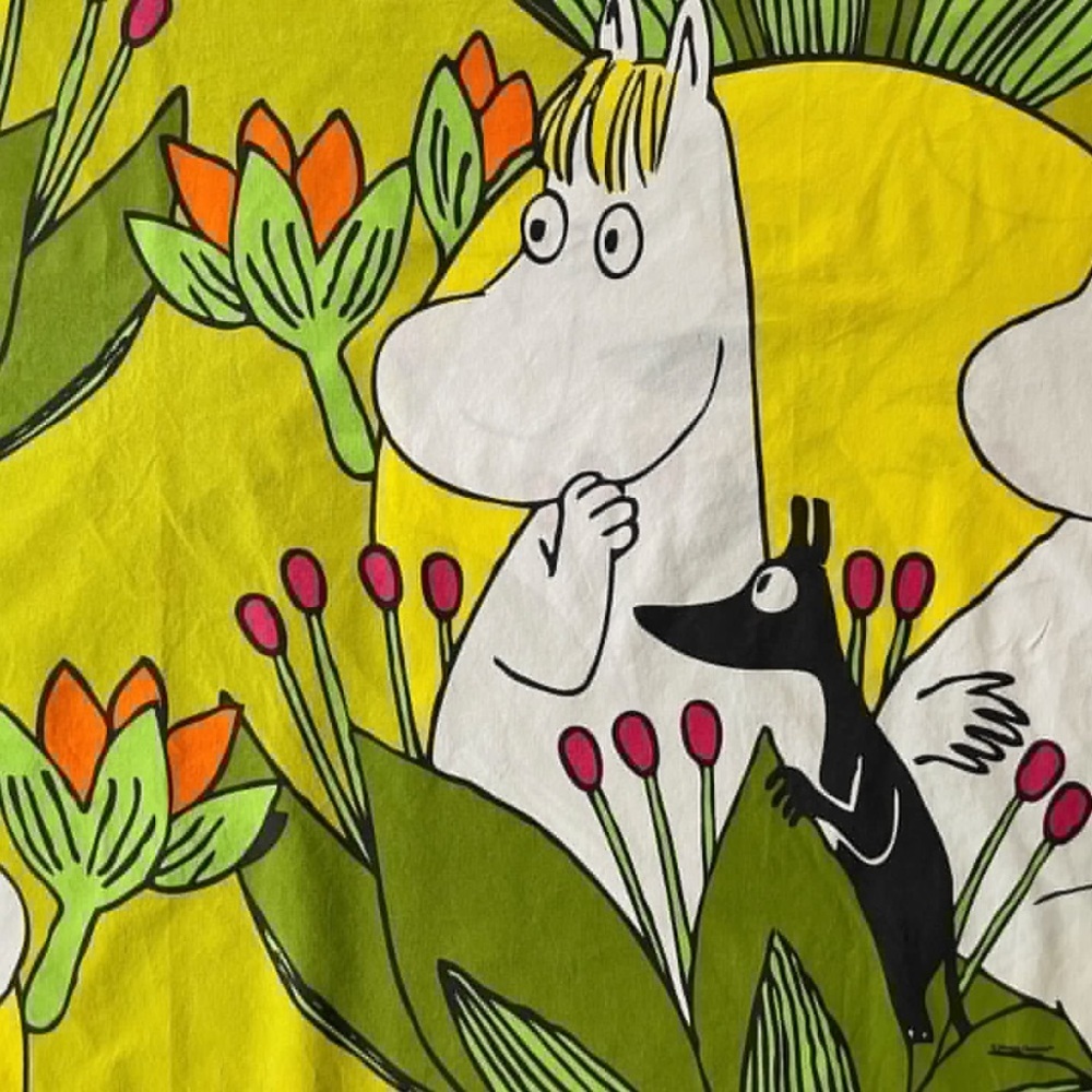 Moomin Pillow Case and Duvet cover Set by Finlayson with Moomintroll Snorkmaiden - Picture 2 of 7